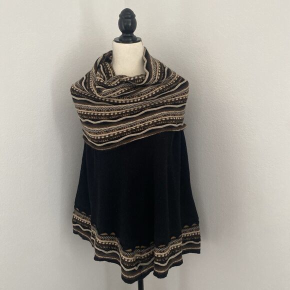 AlpandinA Tube Skirt / Dress / Shawl Black & Brown Knit Baby Alpaca Made in Peru - Picture 2 of 11